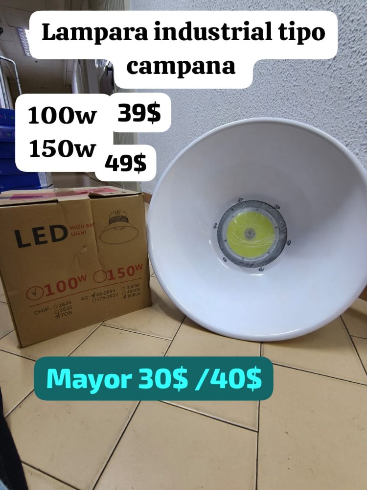 Lámpara Industrial Tipo Campana 100W y 150W