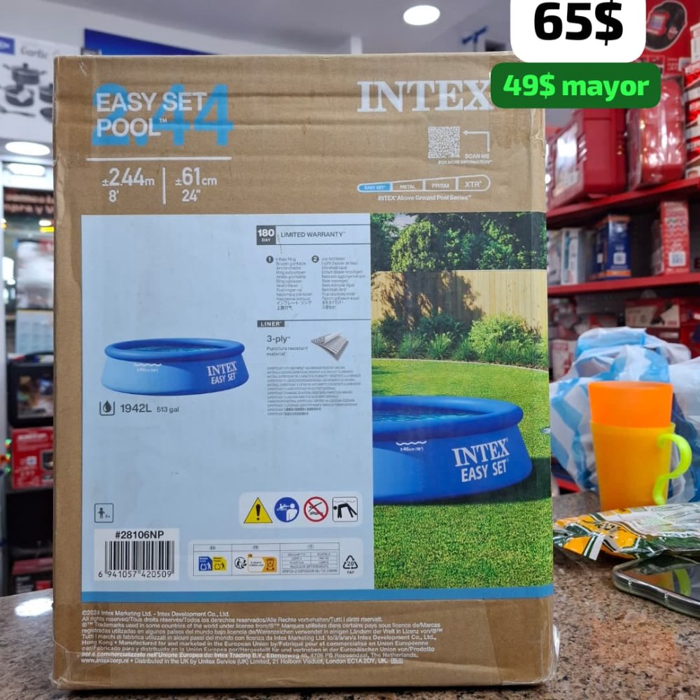 Piscina Circular Inflable Intex 2.44m x 61cm