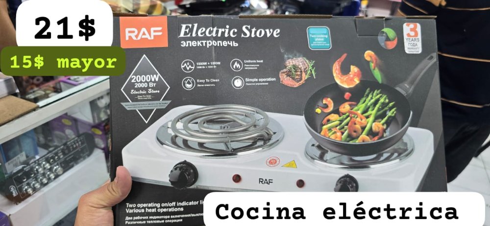 Cocina Eléctrica 2 Hornillas RAF
