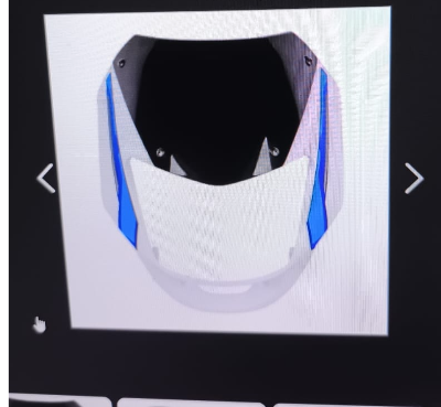 CARENAJE BLANCO  + VISOR + CALCA AZUL.BOXER CT 100-KS-ES/OEM