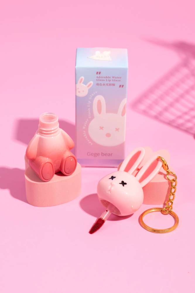 Lip Gloss Llavero Conejito Gege Bear Tono 6