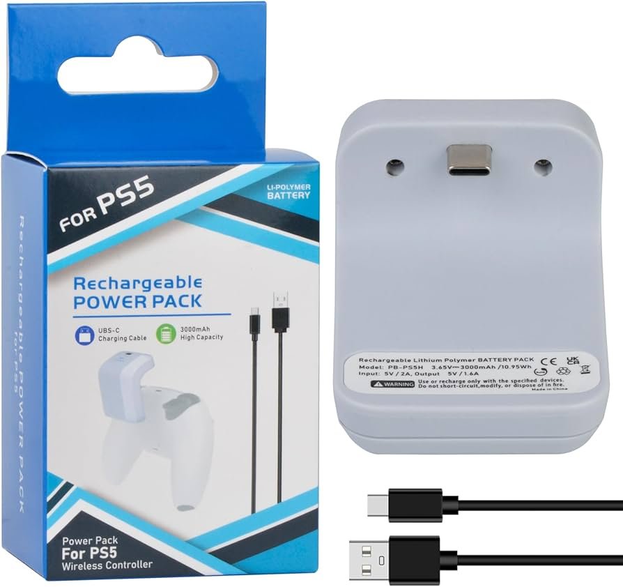 BATERIA EXTERNA RECARGABLE PARA MANDO DUALSENSE PS5 3000mAh