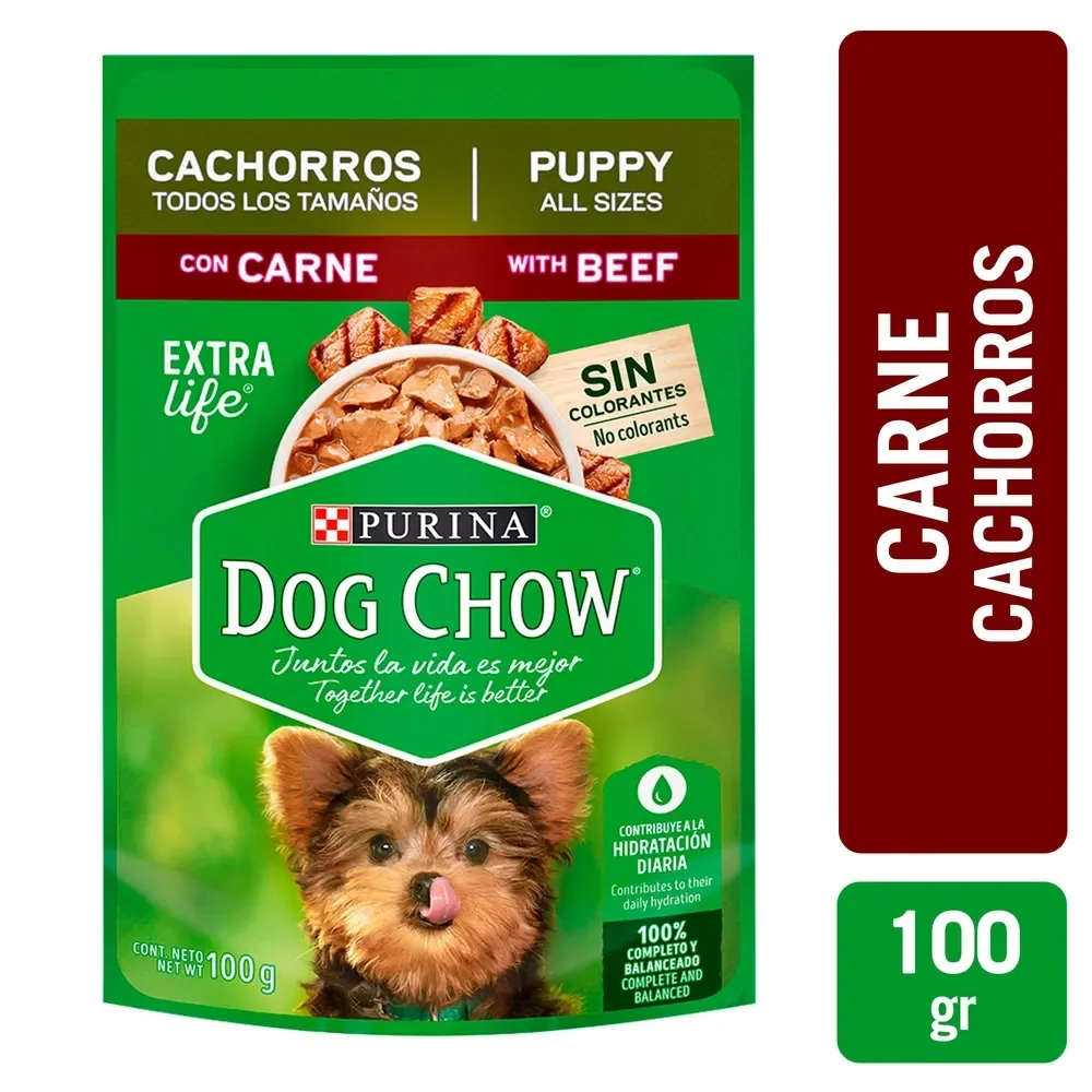 DOG CHOW CARNE  CACHORRO POUCH 100G