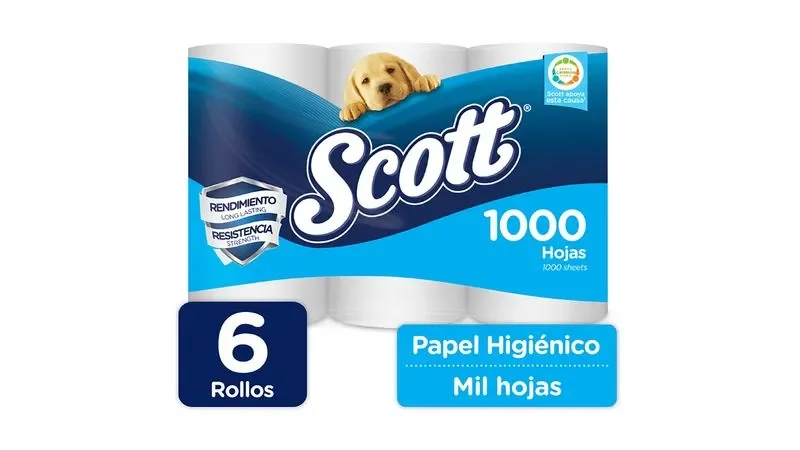 papel higienico scott 6 rollos
