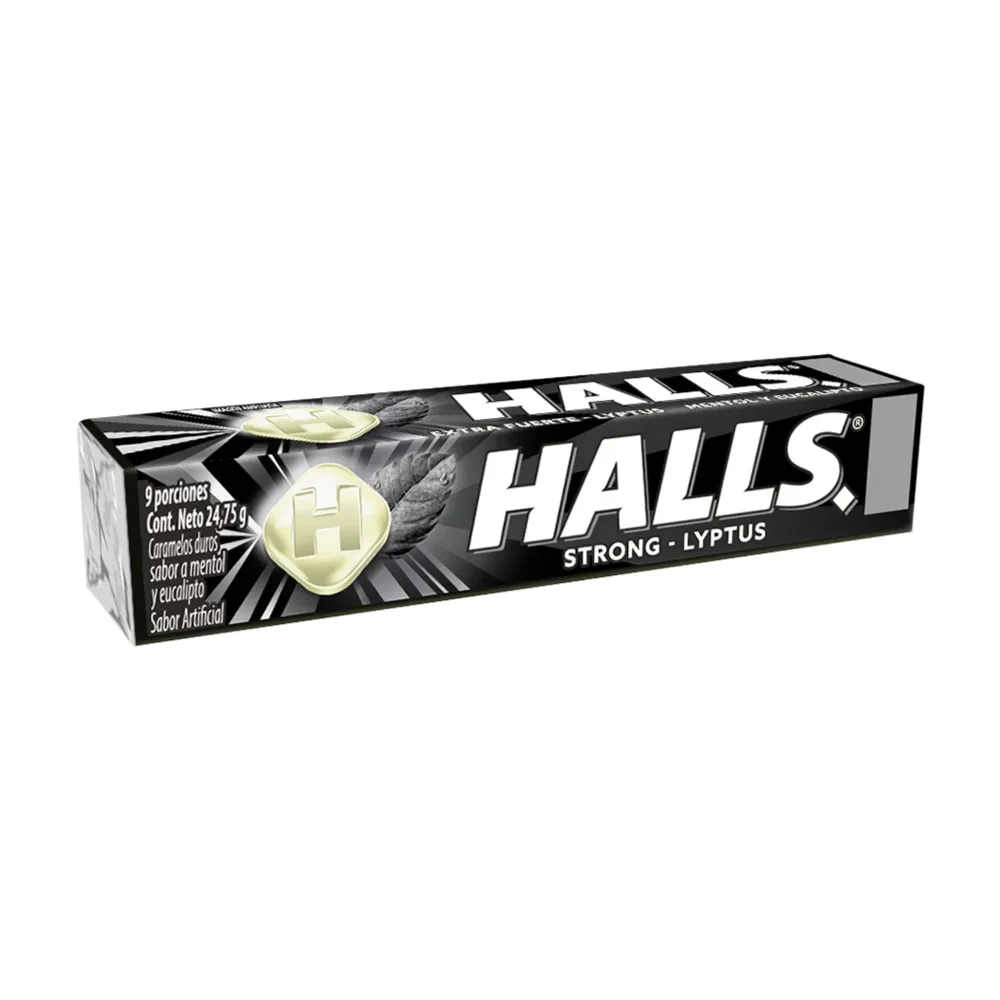 Halls 9S Caramelo Extrastrong Barra, 24.75g
