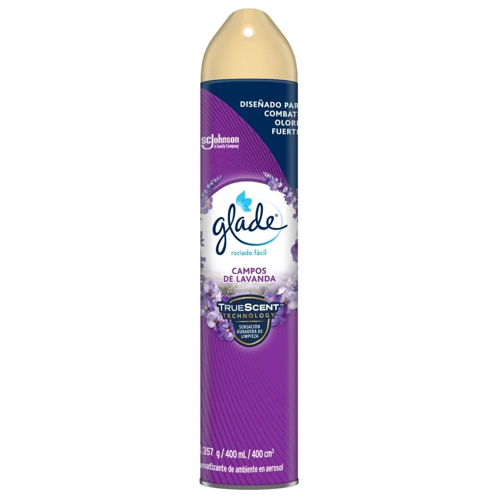 GLADE AEROSOL CAMPOS DE LAVANDA, 400 ML