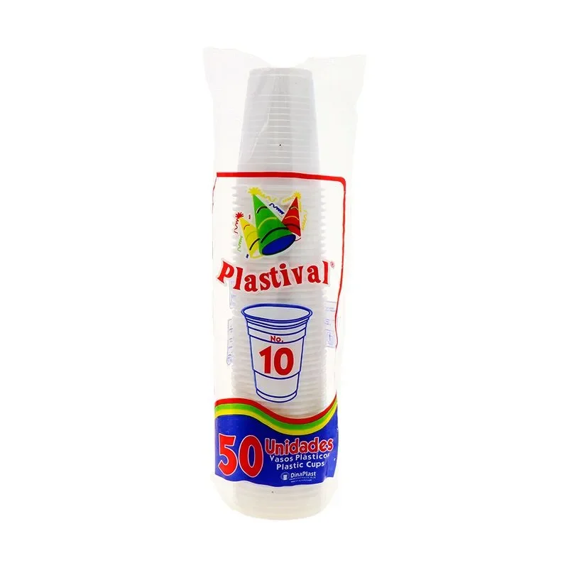 vaso desechable plastico # 10 por unidad