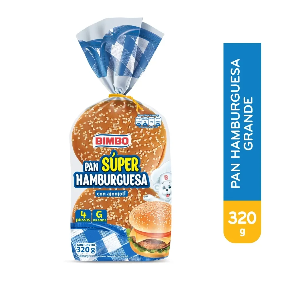 hamburguesa bimbo 4 unidades