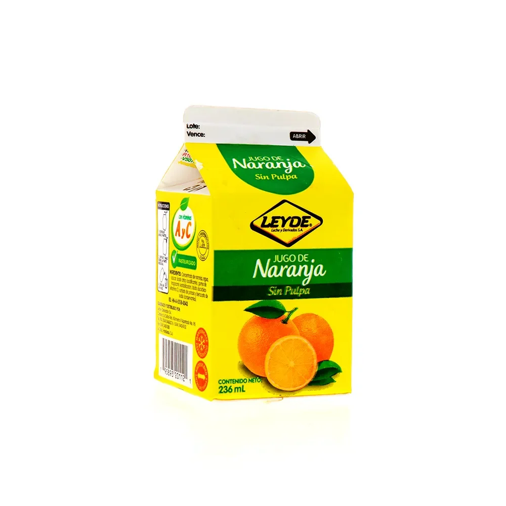 jugo naranja 236ml leyde