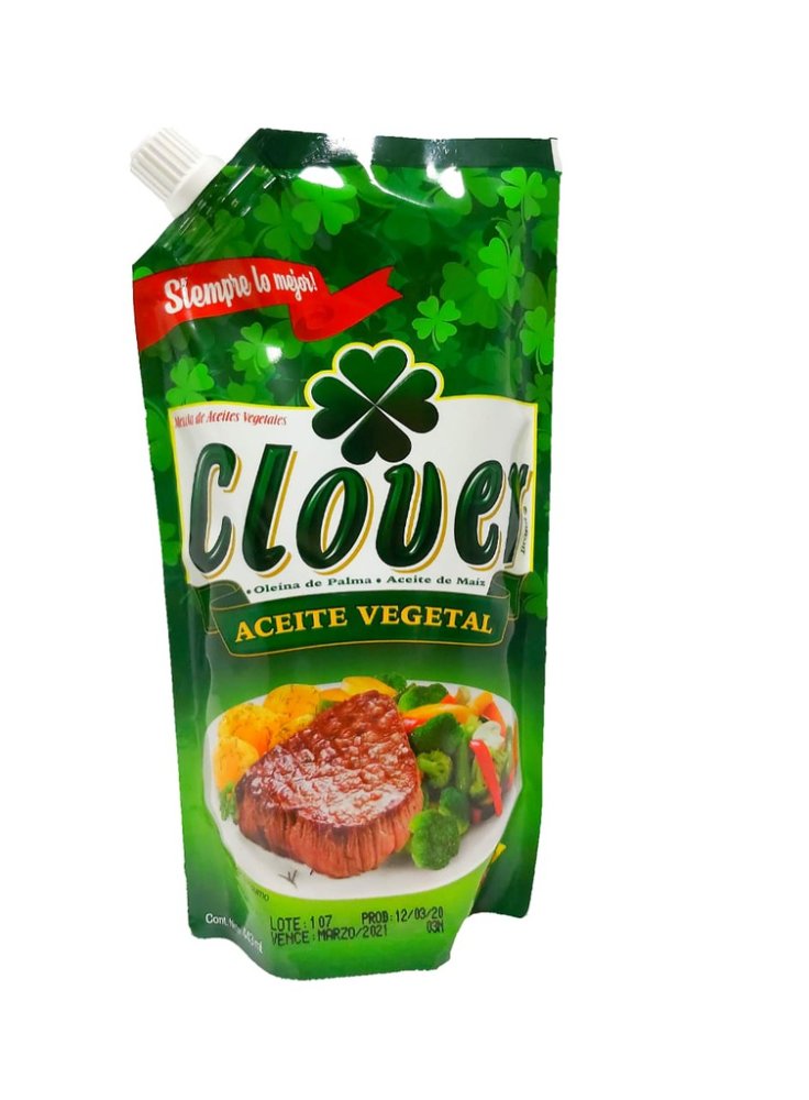 ACEITE CLOVER BRAND DOY PACK 410ML