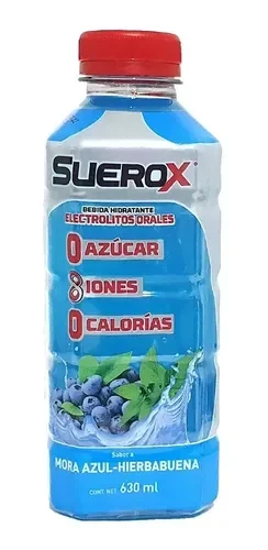 SUEROX ADULTO MORA AZUL HIERBABUENA, 630 ML