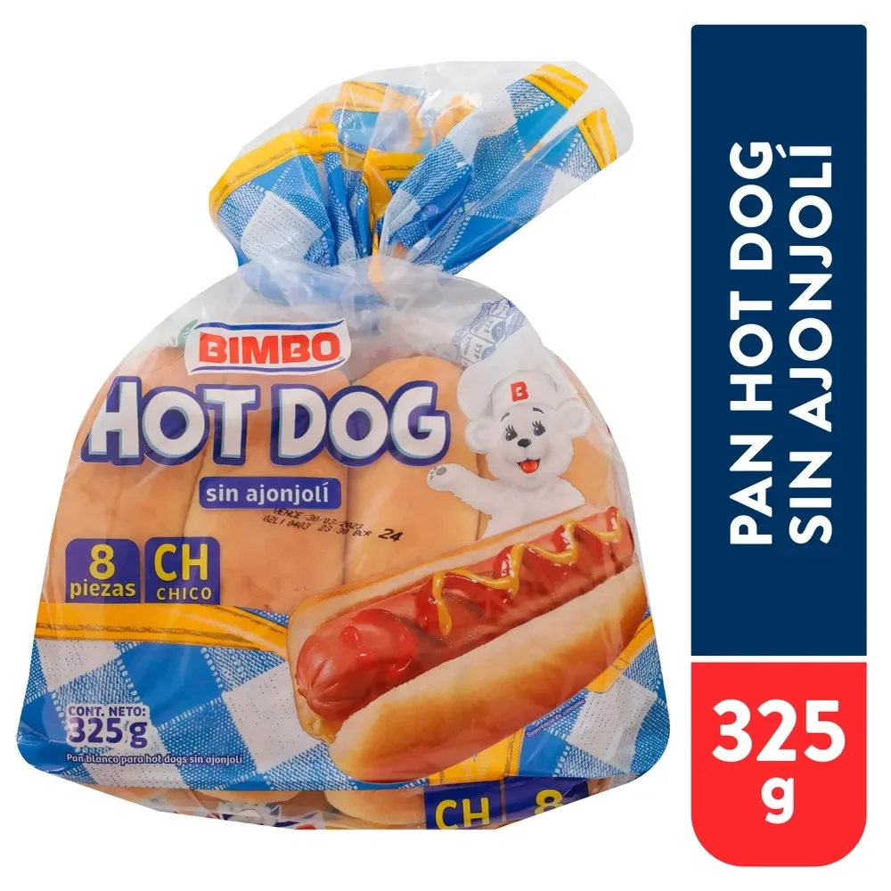PAN PARA HOT DOG BIMBO 325G