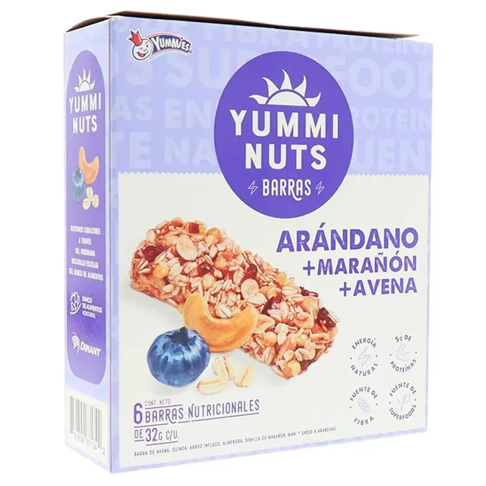YUMMINUTS BARRA ARANDANO CAJA