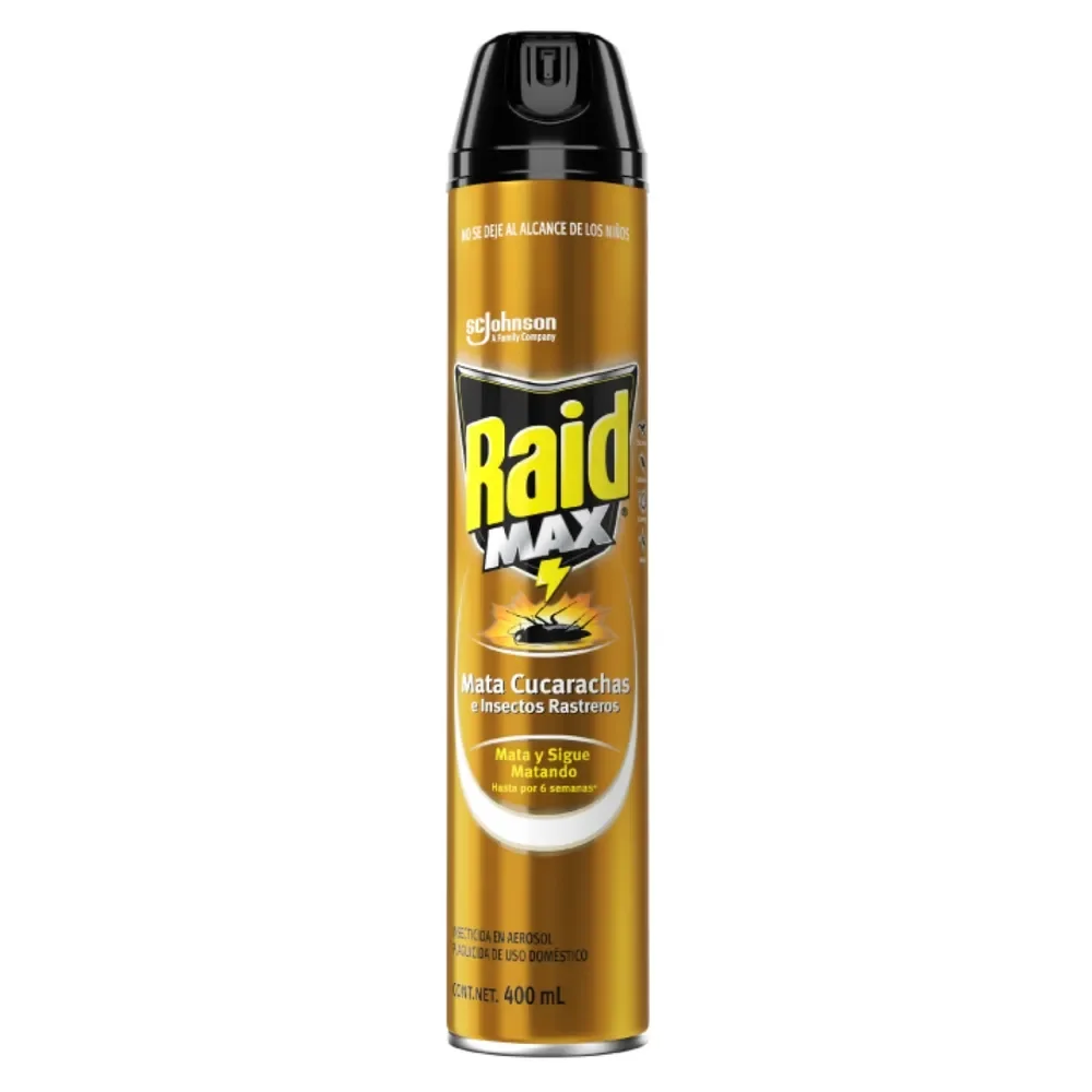 RAID MAX AEROSOL INSECTOS RASTREROS, 400 ML
