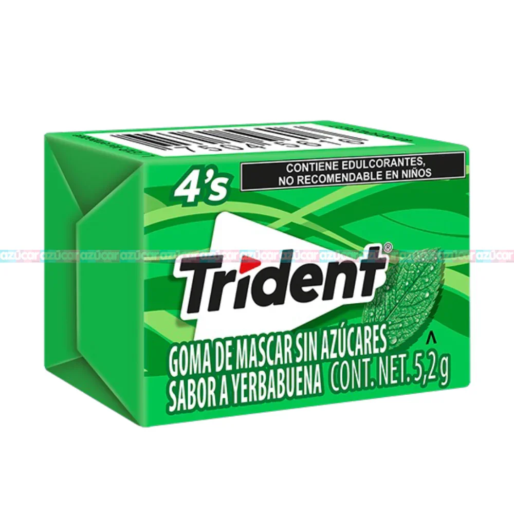 TRIDENT GOMA 4S YERBA SOBRE 5.2 G