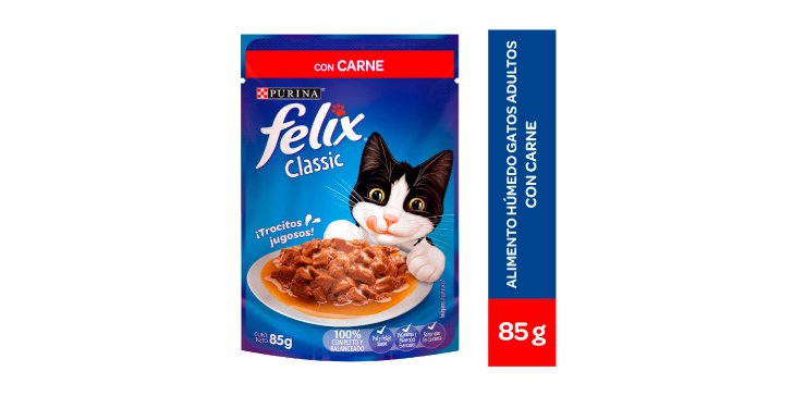felix alimento humedo pouch carne 85G