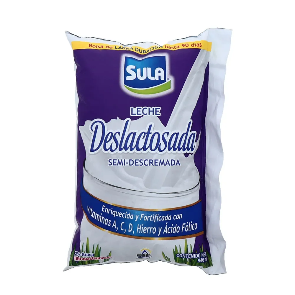 leche deslactosada semi descremada 946ml bolsa