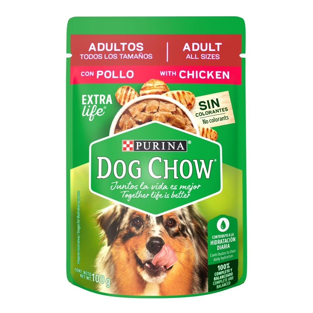 DOG CHOW AULTO POLLO POUCH 100G