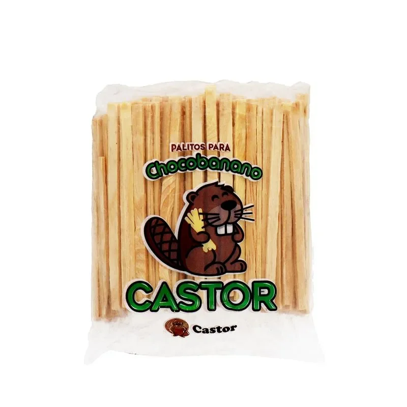 palillas de madera para chocobanano castor