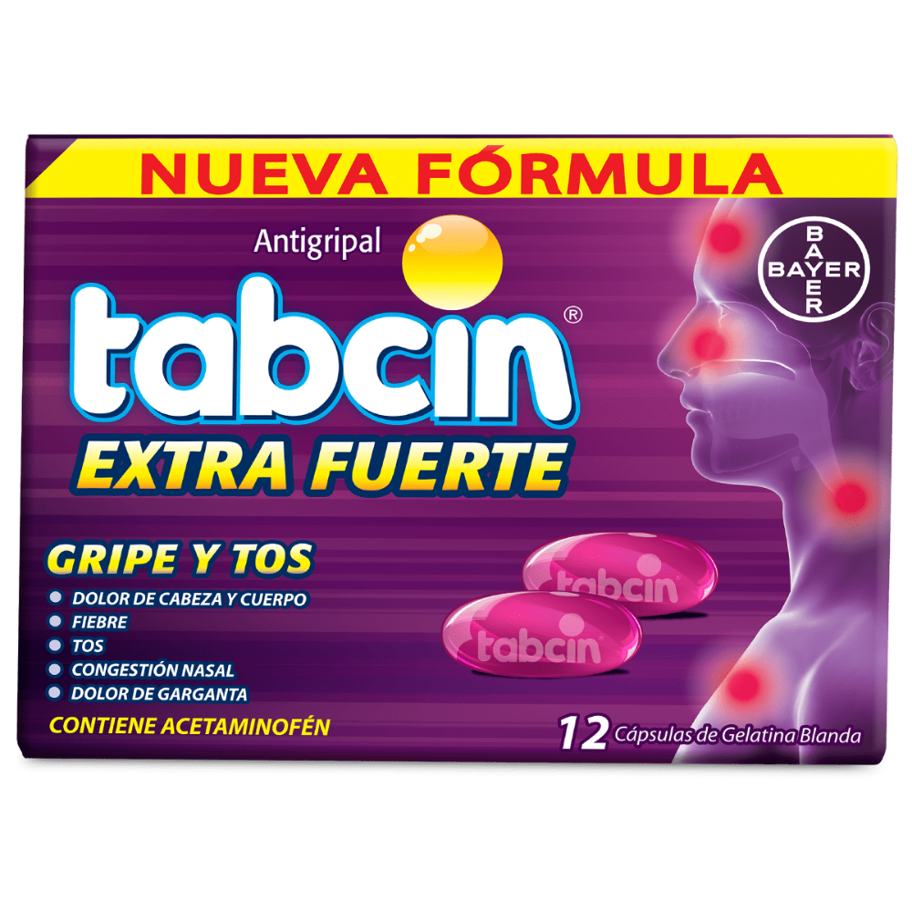 tabcin extra fuerte gripe y tos capsula