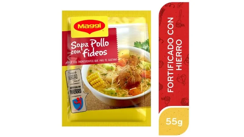 sopa maggi de pollo con fideos grande 55g
