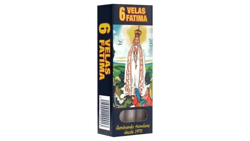vela fatima caja de 6 unidades