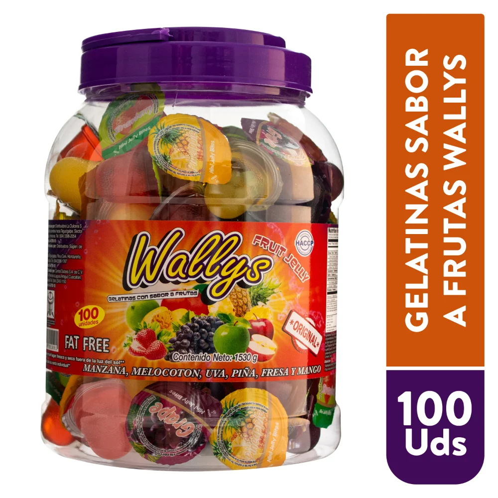 GELATINAS WALLYS JARRA 100 UNIDADES