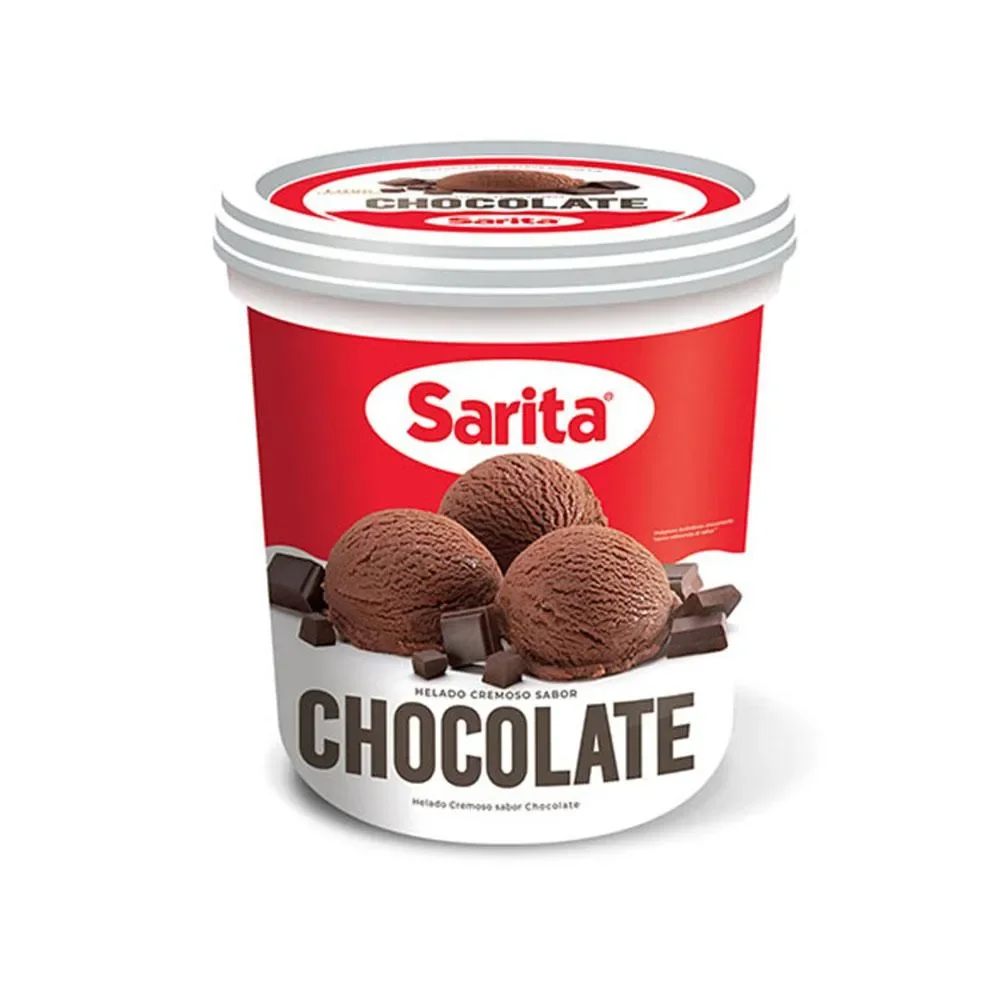 Helado sarita, litro sabor chocolate