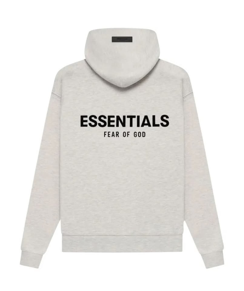 HOODIE ESSENTIALS LIGHT OATME GRIS CLARO