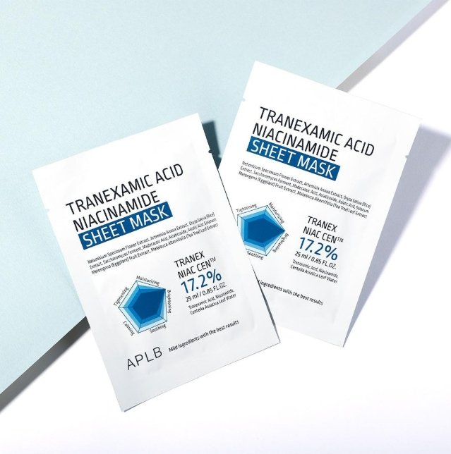 Mascarilla de ácido tranexámico y niacinamida 25ml x 1 lámina - APLB