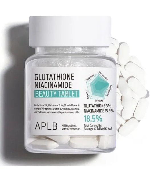 Tabletas de belleza con glutatión y niacinamida 500mg x 30Tab - APLB