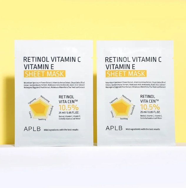 Mascarilla de vitamina C con retinol 25ml x 1 lámina - APLB