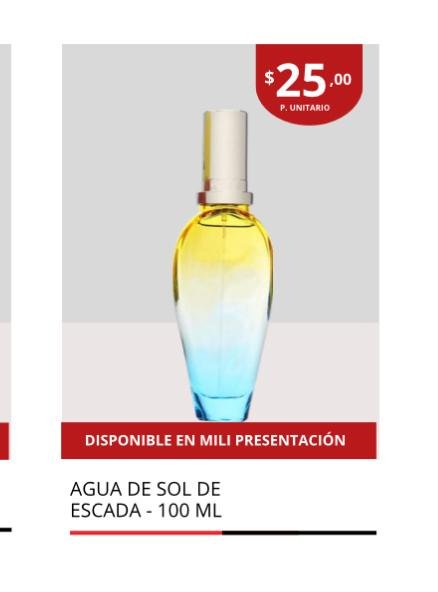 Agua del sol sin caja