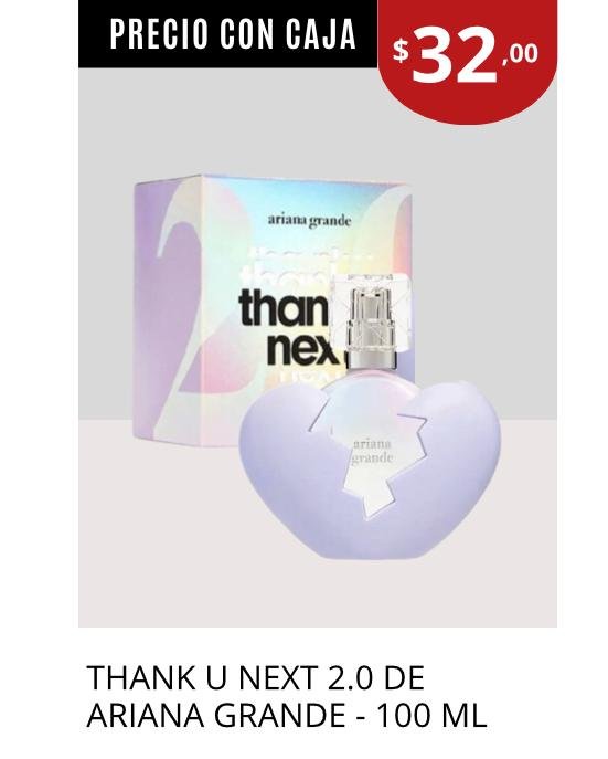 Thanks you next con caja
