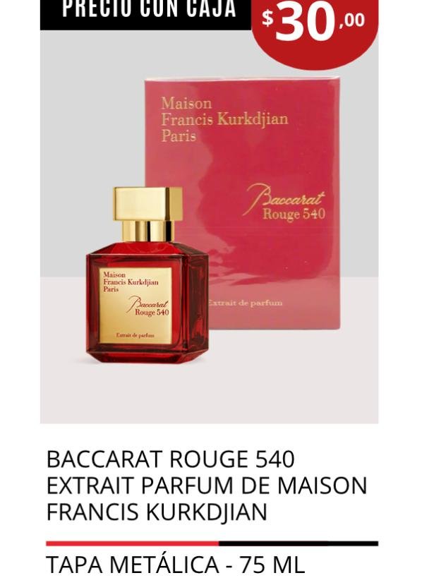 BACARAT ROUGE EXTRACTO con caja