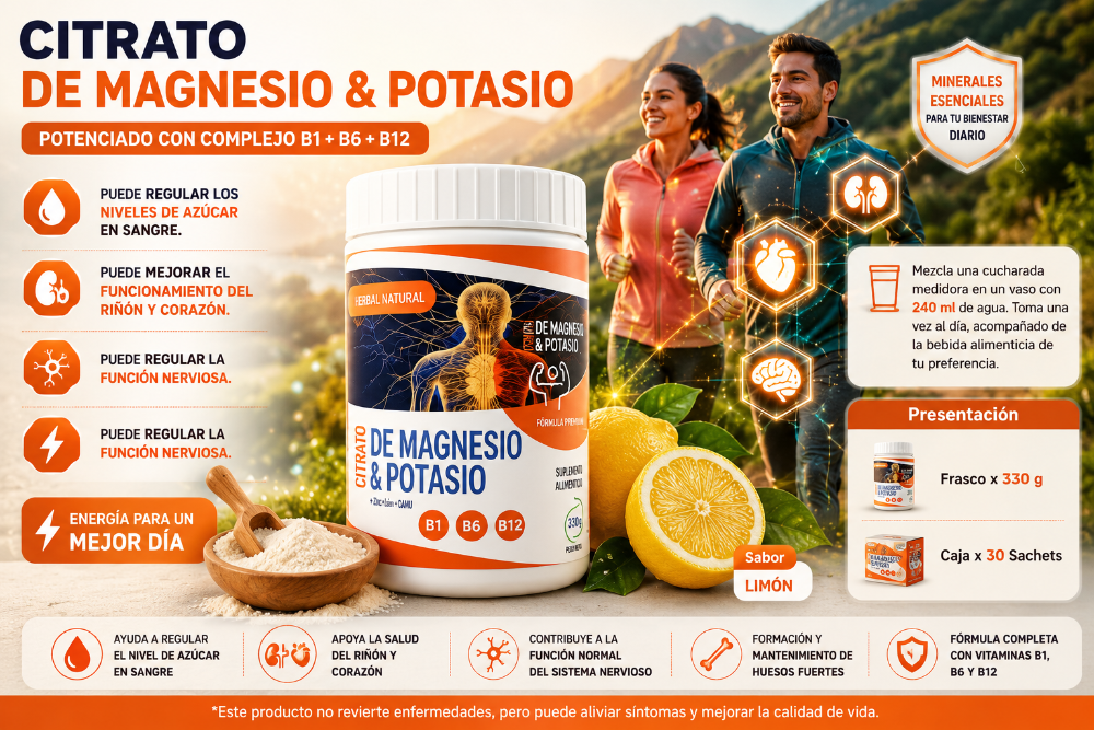 CITRATO DE MAGNESIO Y POTASIO