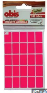 Stiker De Precio Rosado y Naranja