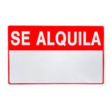 Letrero Se alquila