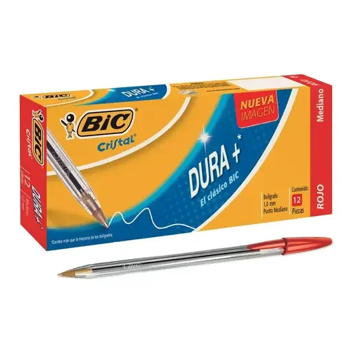 Boligrafo Bic Clasico Cristal Rojo