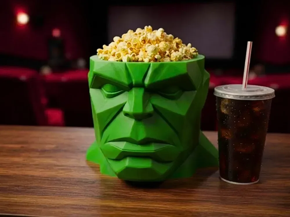 Balde de Pipoca Hulk Low Poly