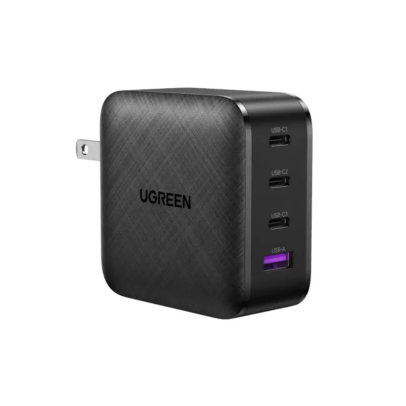 CARGADOR UGREEN 65W 4 PUERTOS 70773 NEGRO