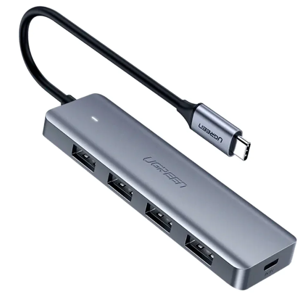 HUB TIPO C A 4 SALIDAS USB Y 1 TIPO C GRIS UGREEN 70336