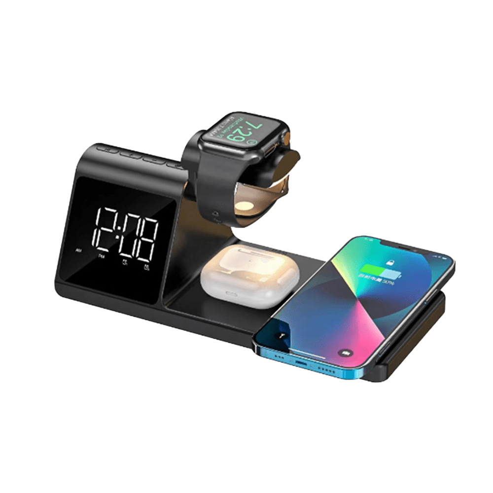 RELOJ MAS CARGADOR INALÁMBRICO 3 EN 1 W3042