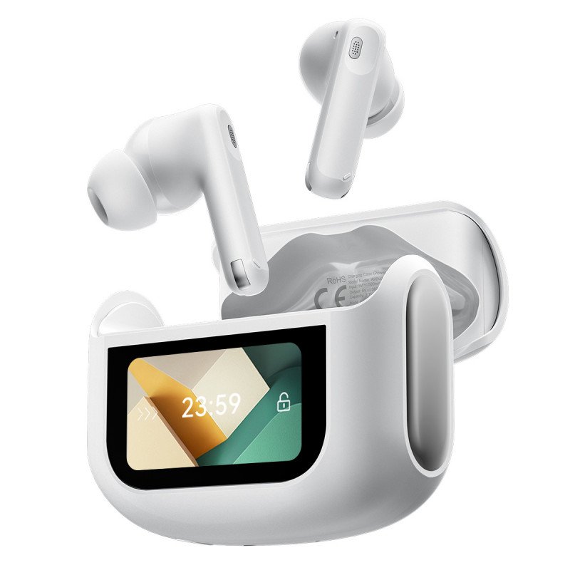 AUDIFONOS BLACKVIEW AIRBUDS 12 CON PANTALLA BLANCO