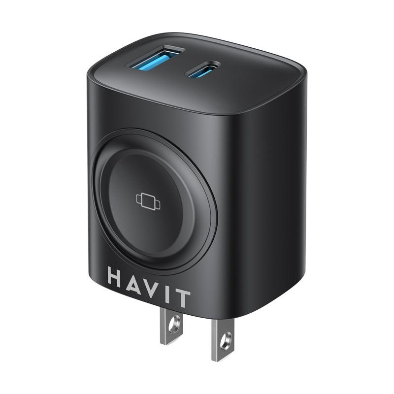 CARGADOR DE 18W + 20W HAVIT CON CARGADOR MAGNETICO APPLE WATCH UC132