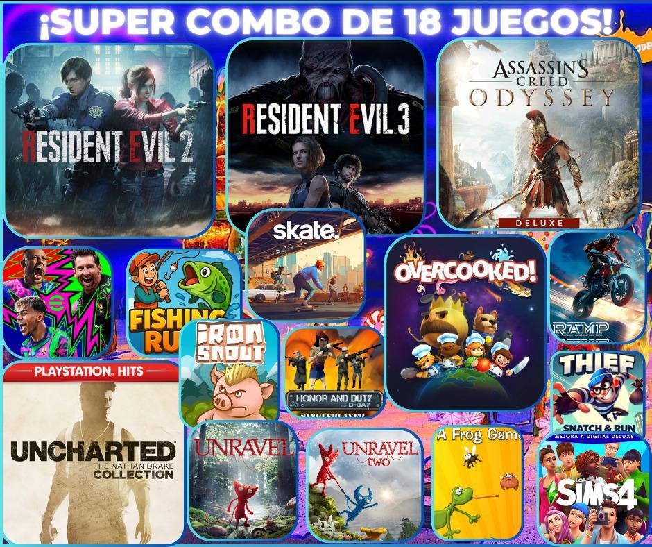 MEGA COMBO DE 18 JUEGOS RESIDENT EVIL