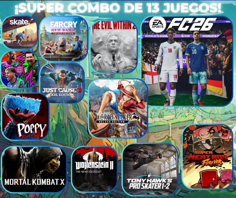 MEGA COMBO DE 13 JUEGOS CON FC
