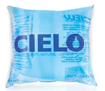 Agua embolsada, 500 ml.