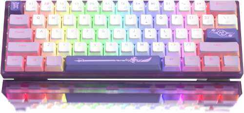 TECLADO MECANICO WOMIER MORADO TECLAS INTERCAMBIBLES