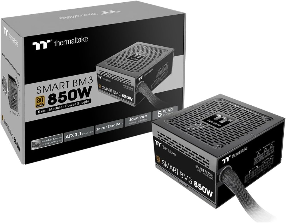 FUENTE DE PODER THERMALTAKE 80 PLUS BRONCE BX3 850W